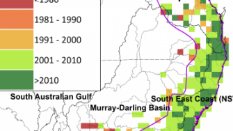 colour map of east aus