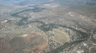 large inland river and floodplain