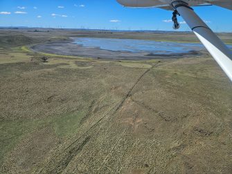 A drying shallow lake on the Monaro Tablelands