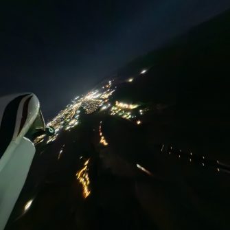 Aerial view of Mt Isa in the dark