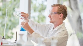 Students working on experiments in the Chemical Science building UNSW.