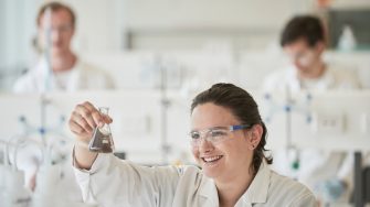 Students working on experiments in the Chemical Science building UNSW.