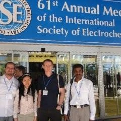 Justin, Naresh, Naomi and Muthu at the International Society of Electrochemistry meeting in Nice, September 2010.