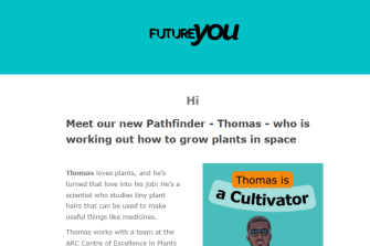Screenshot of the Future You newsletter.