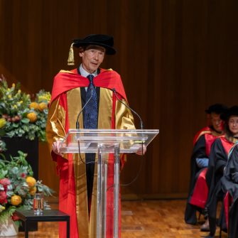 Mark Chee receiving honorary doctorate