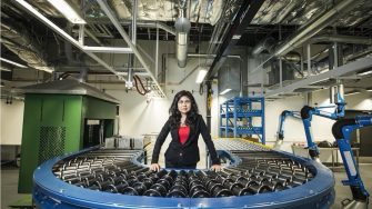 Veena Sahajwalla in a micro factory