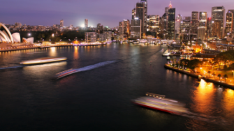 Timelapse of Circular Quay in Sydney at night