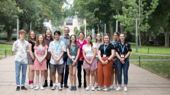 A group photo at UNSW Kensington campus with SciX students who attended the  