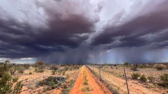 Storm in Australian outback