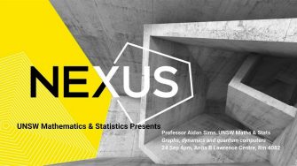 Research Nexus talk by Professor Aidan Sims