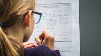 Girl doing maths