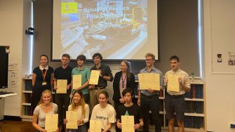 The School of Physics Prizegiving Ceremony for 2023 prizewinners was held on Tuesday 19th March in the School of Physics meeting room in Old Main Building. 
