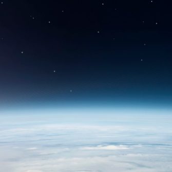 Planet earth at sunrise, seen from the space