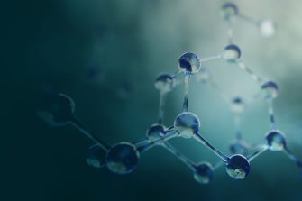 3d illustration of molecule model