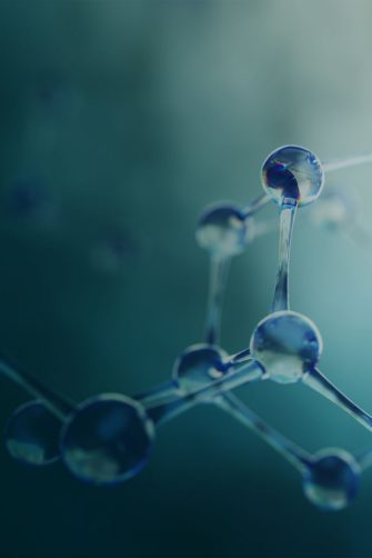 3d illustration of molecule model