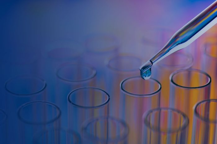Stock image of laboratory test tubes