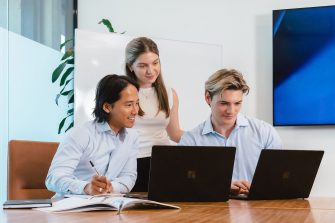 3 Business students