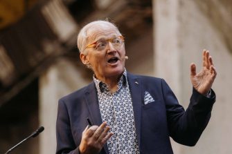 Toby Walsh gestures while speaking