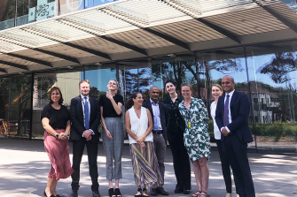 The UOGA team outside the Sir John Clancy Auditorium.