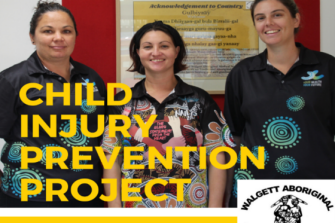 Goonimoo staff in 2021 - Tara Smith, Amy Townsend and Cloe Dowell during activity time at playgroup