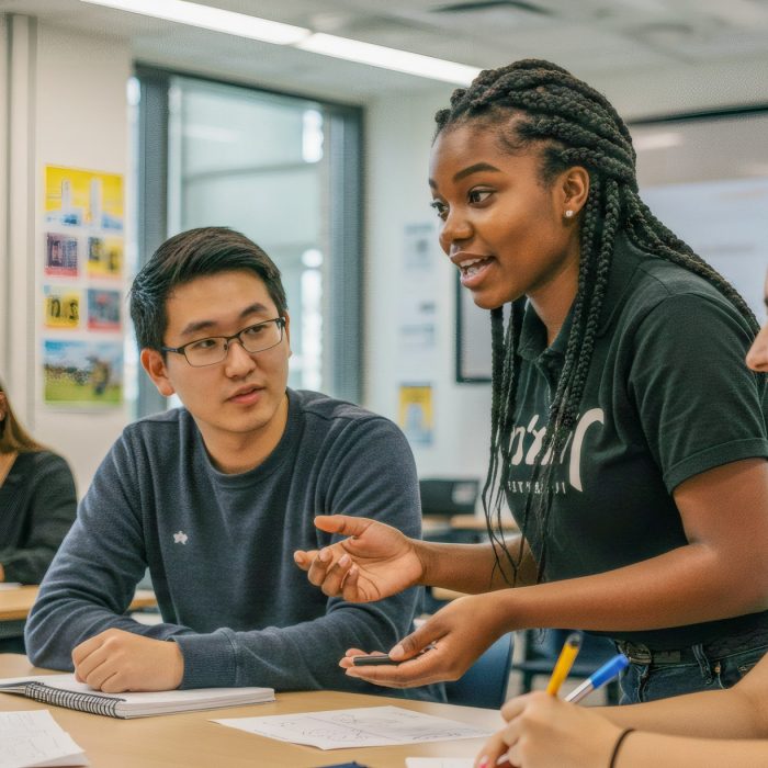 Collaborative Learning Diverse Students Engaging in Group Study and Discussion