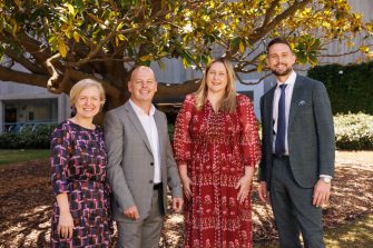 AM Emma McBride and Prof. Verity Firth with Captain Hugo Toovey and Keith Donnelly