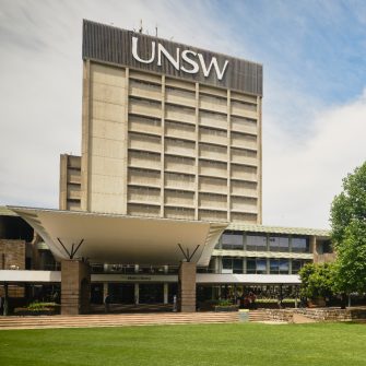 Students on the main walkway at UNSW Kensington.