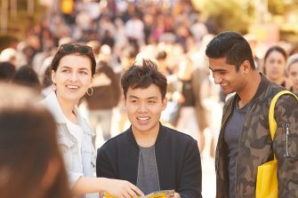 Happy students at Open day