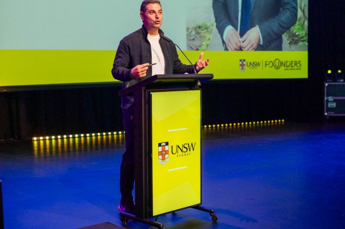 Liverpool Mayor Ned Mannoun speaking at Pitch Night South West