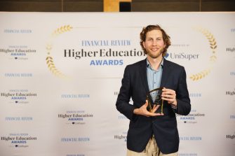 Dr Aaron Eger wins AFR Higher Education Award