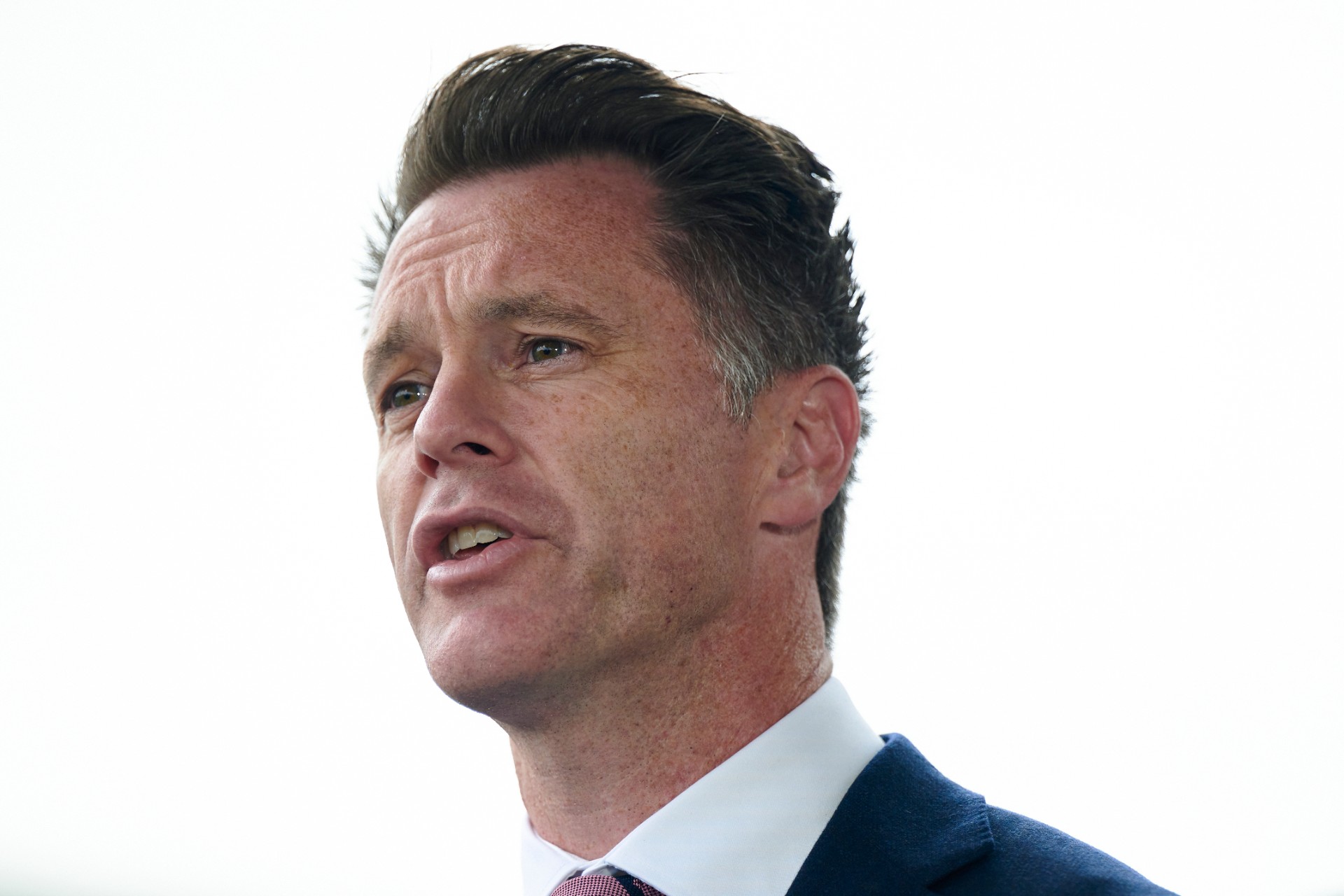 Premier Chris Minns looks serious