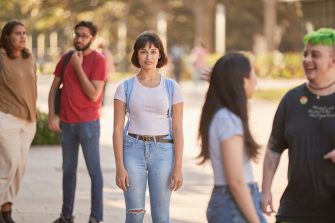 Students on campus