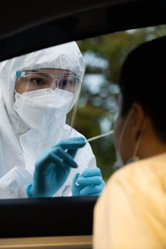 Drive-thru PCR testing
