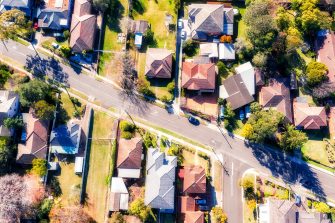 residential houses birds eye view