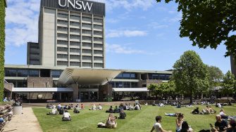 UNSW library lawn
