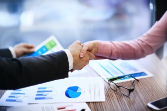 business people shaking hands