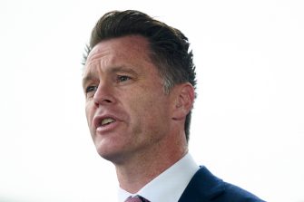 Premier Chris Minns looks serious
