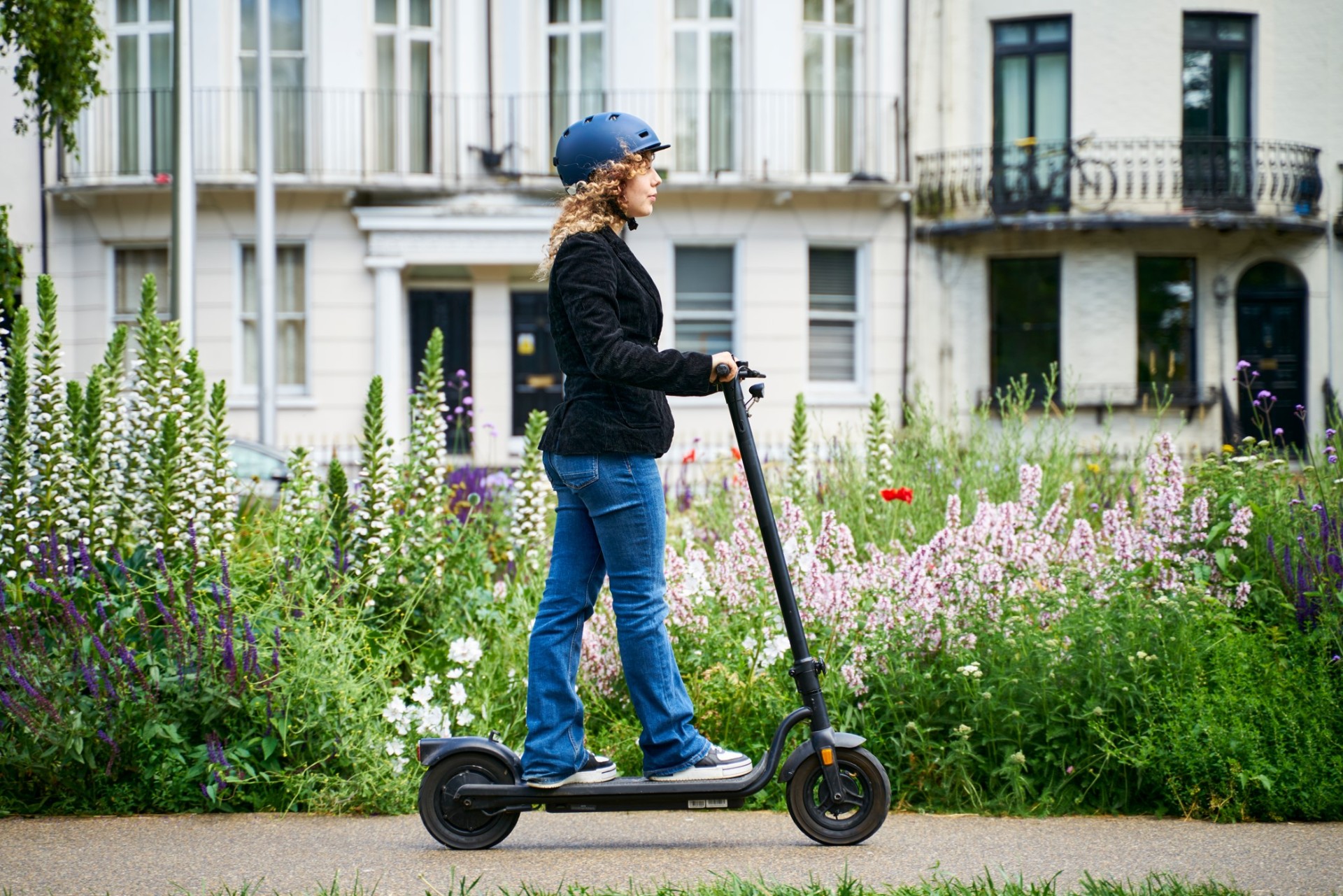 Girl on escooter