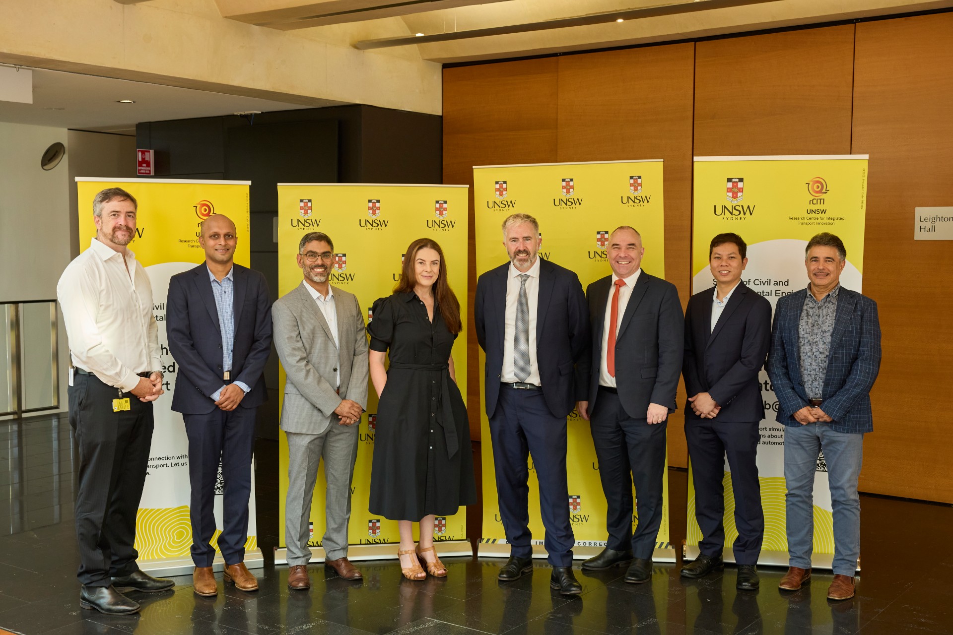 Professor Attila Brungs, Professor Vinayak Dixit, Professor Taha Hossein Rashidi, Professor Bronwyn Fox, Senator the Hon Anthony Chisholm, Professor Julien Epps, Julius Secadiningrat and Professor Nasser Khalili.