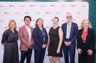 Chief Advancement Officer at UNSW Sydney Lindsay Robinson, Chairman of the Optiver Foundation, Charles Lui, UNSW Professor Lisa Harvey-Smith, UNSW Professor Lisa Williams, UNSW Dean of Science, UNSW Scientia Professor Sven Rogge, UNSW Vice-President, Societal Impact, Equity & Engagement Professor Verity Firth. 