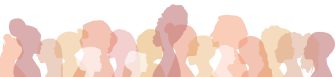 Illustrated group of women's shadows