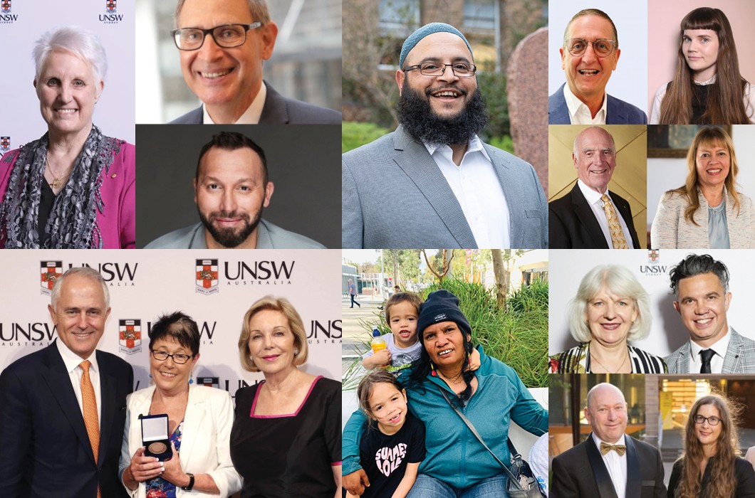 A collage of headshot images of previous winners.