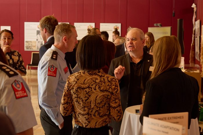 UNSW Professor Jason Sharples (right) speaking to guests.