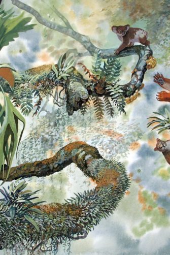 Professor Mike Archer in Thylacine country in Tasmania