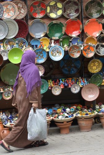 Shopping in the streets of the eastern markets