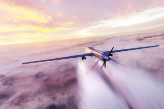 Military combat drone UAV launching missiles