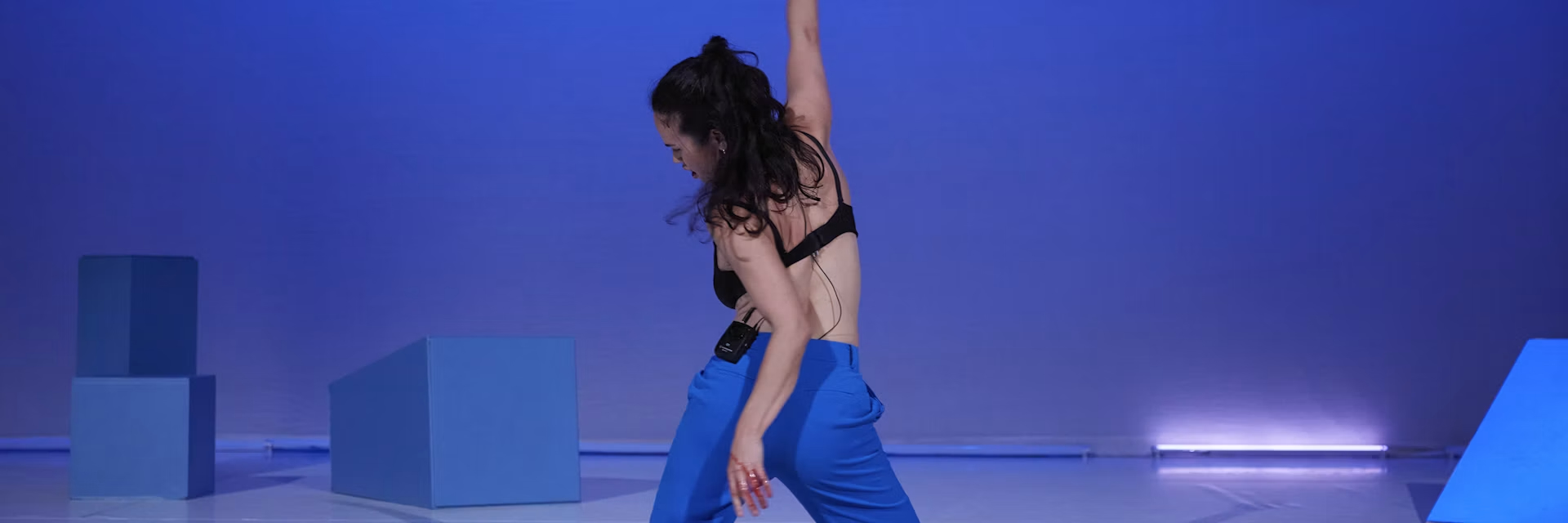 Amrita Hepi – co-creator and performer of Rinse on stage