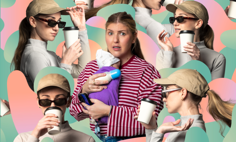 Marketing image for the play Mum Club on show at the Griffin Theatre.
