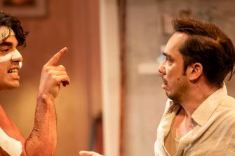 Two actors in the play Bennelong in London by Daniel Boud