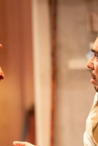 Two actors in the play Bennelong in London by Daniel Boud